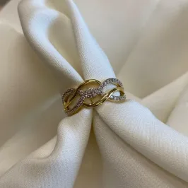 Anel Infinito com Zircônias