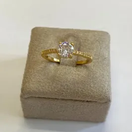 Anel Solitário Radiante