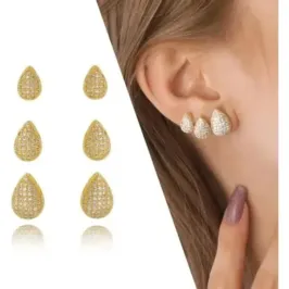 Brinco Gota Cravejada M