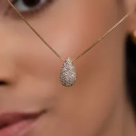 Colar Gota Cravejada