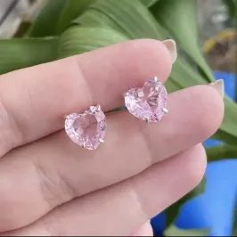 Brinco Coração Rosa