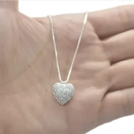 Colar Coração Dupla Face