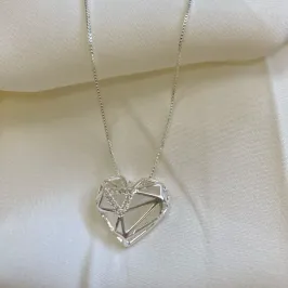 Colar Coração Origami