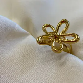 Anel Flor Vazada