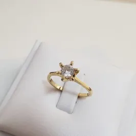 Anel Solitário Cristal