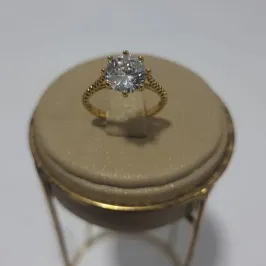 Anel Solitário de Coroa