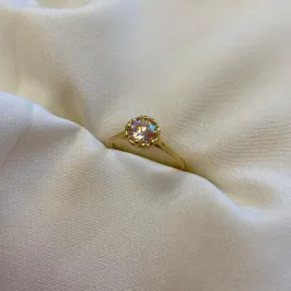 Anel Zircônia Redonda