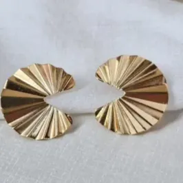 Brinco Leque Dourado