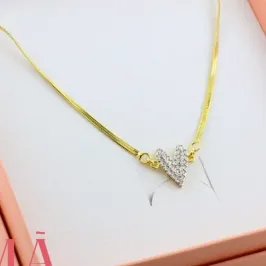 Choker Corações laminada