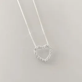 Colar Coração Cravejado