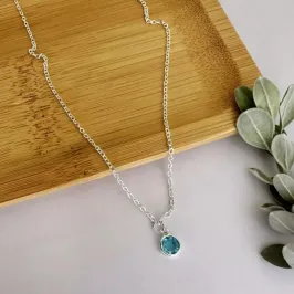 Colar Ponto De Luz Blue