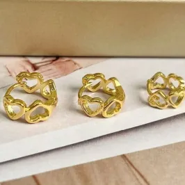 Argola Corações Vazado G