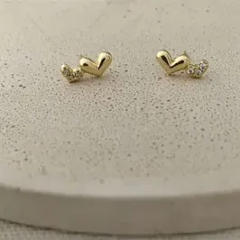 Brinco 2 Mini Corações