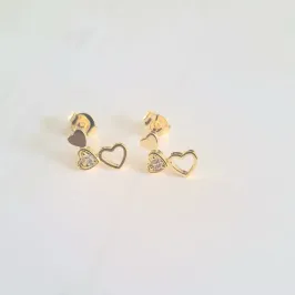 Brinco 3 Corações Variados