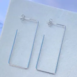 Brinco Argola Retangular