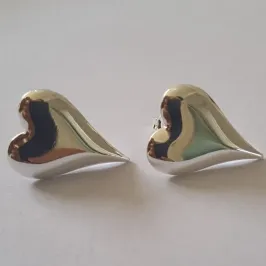 Brinco Coração Prateado