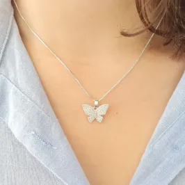 Colar  Borboleta Cravejada
