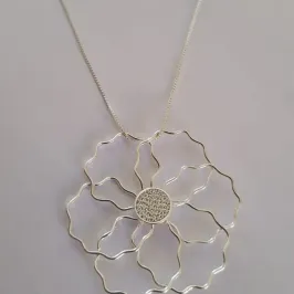 Colar Corrente Flor Aramado