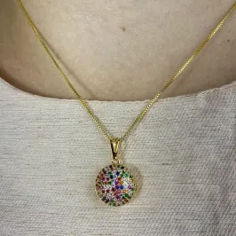 Colar Esfera Colorida