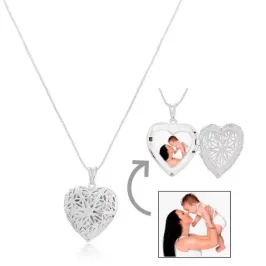 Colar Relicário Coração