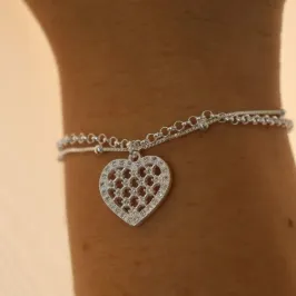 Pulseira Coração Pontilhado