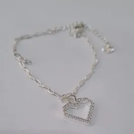 Pulseira Coração Quadrado