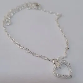 Pulseira Coração Vazado