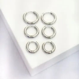 Argola Lisa Prata  P