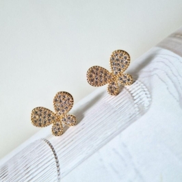 Brinco Borboleta Zircônias