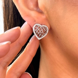 Brinco Coração Rede