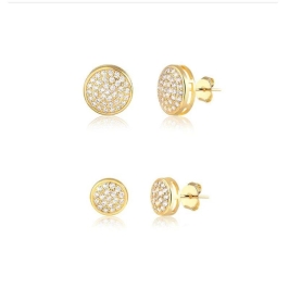 Brinco Botão Redondo