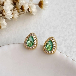 Brinco Gota Turmalina