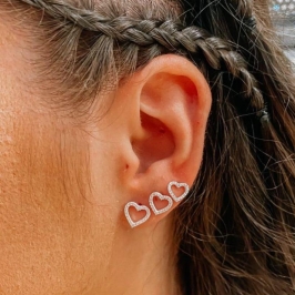 Brinco Trio Coraçao