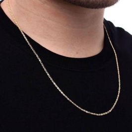 Colar Corrente Piastrine Fino