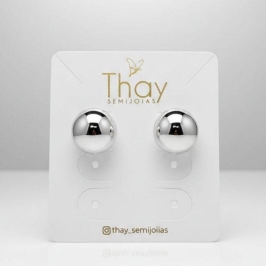 Brinco Bola Prata