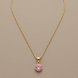 Colar Ponto de Luz Rosa