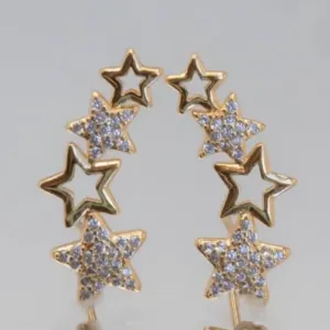 Brinco Ear Cuff Estrela Zircônia
