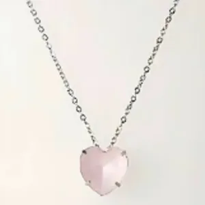 Colar Coração Rosa