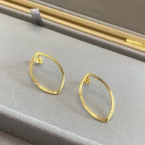 Argola Oval Diamantada