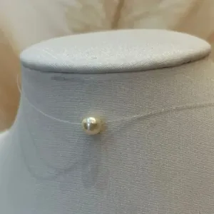 Colar Fio Nylon Perola