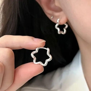 Argolas Prata Estrela