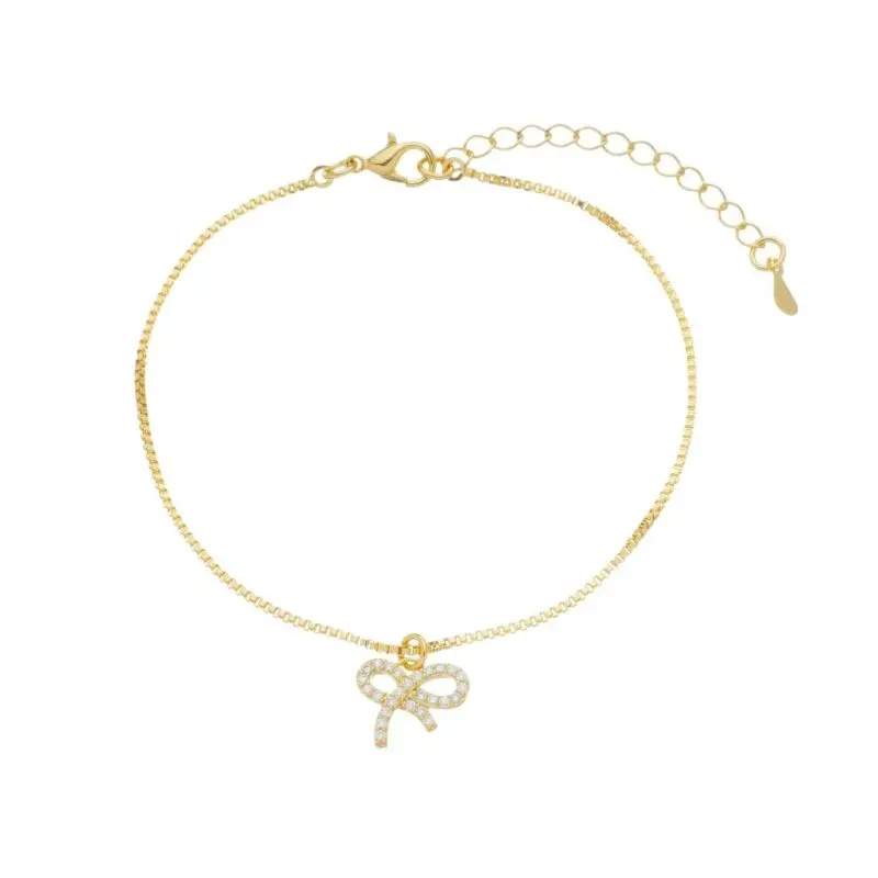 Pulseira com laço cravejado