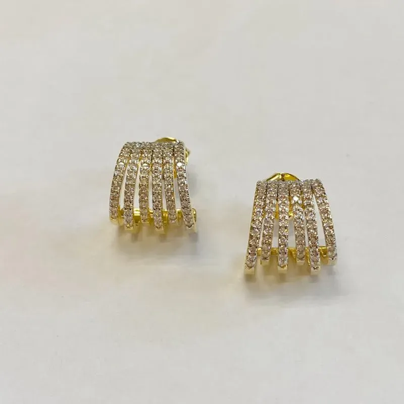 Brinco Ear Cuff Garras Cravejado
