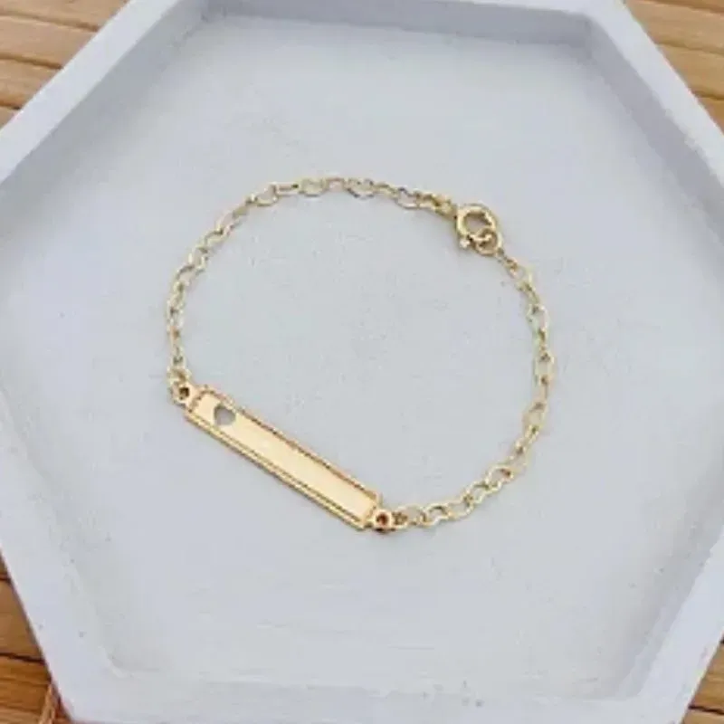 Pulseira Infantil Semijoia Coração