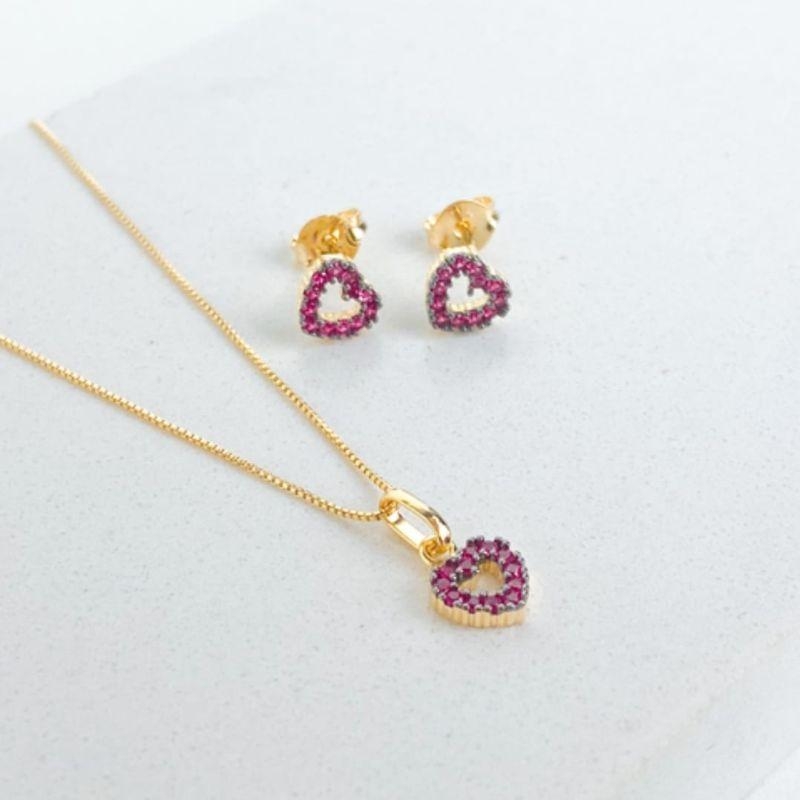 Conjunto Coraçao Red