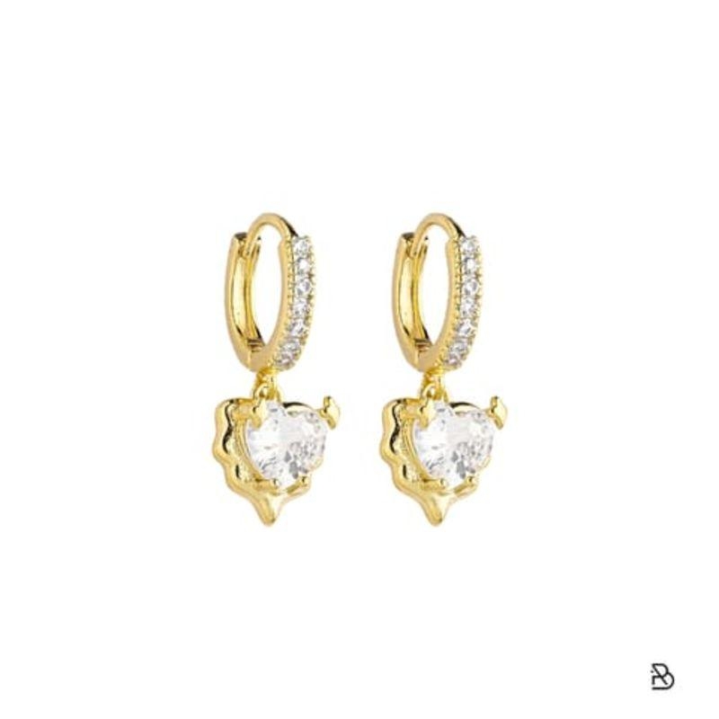 Argola Coração Perola