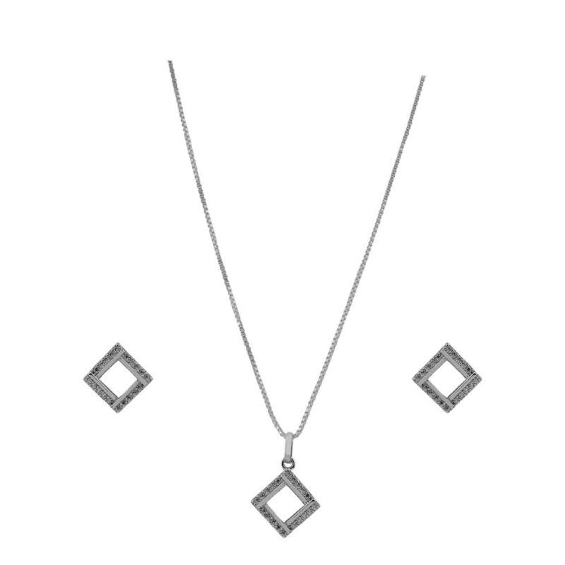 Conjunto Losango Prata