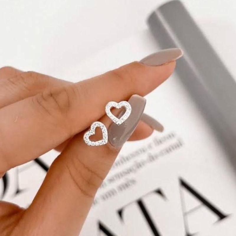 Brinco Coraçao  Prata