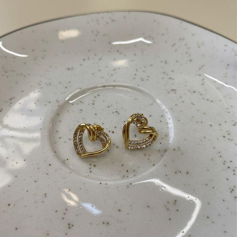 Brinco Coração Zircônia
