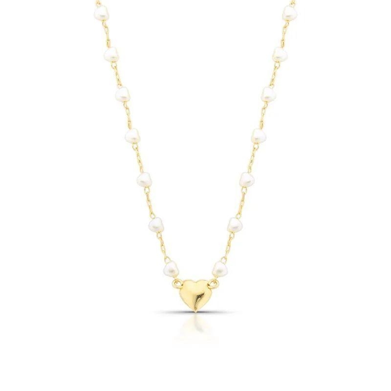 Colar Coraçao de Perola